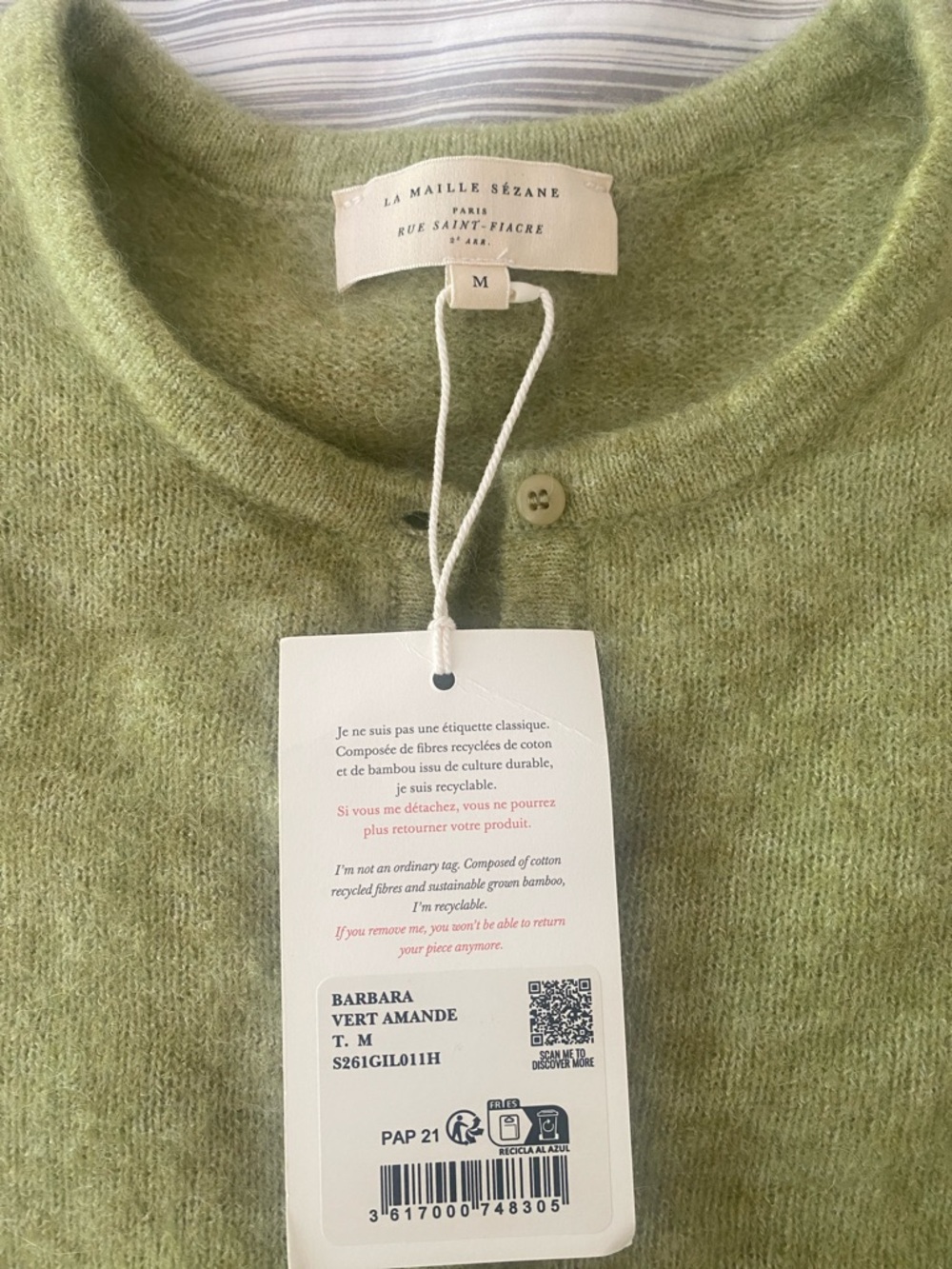 NWT Sézane Barbara Cardigan - Picture 5 of 7